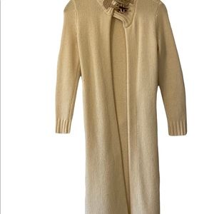 Lauren Ralph Lauren wool angora Sweater Duster Sweater Toggle Close Tie Petite